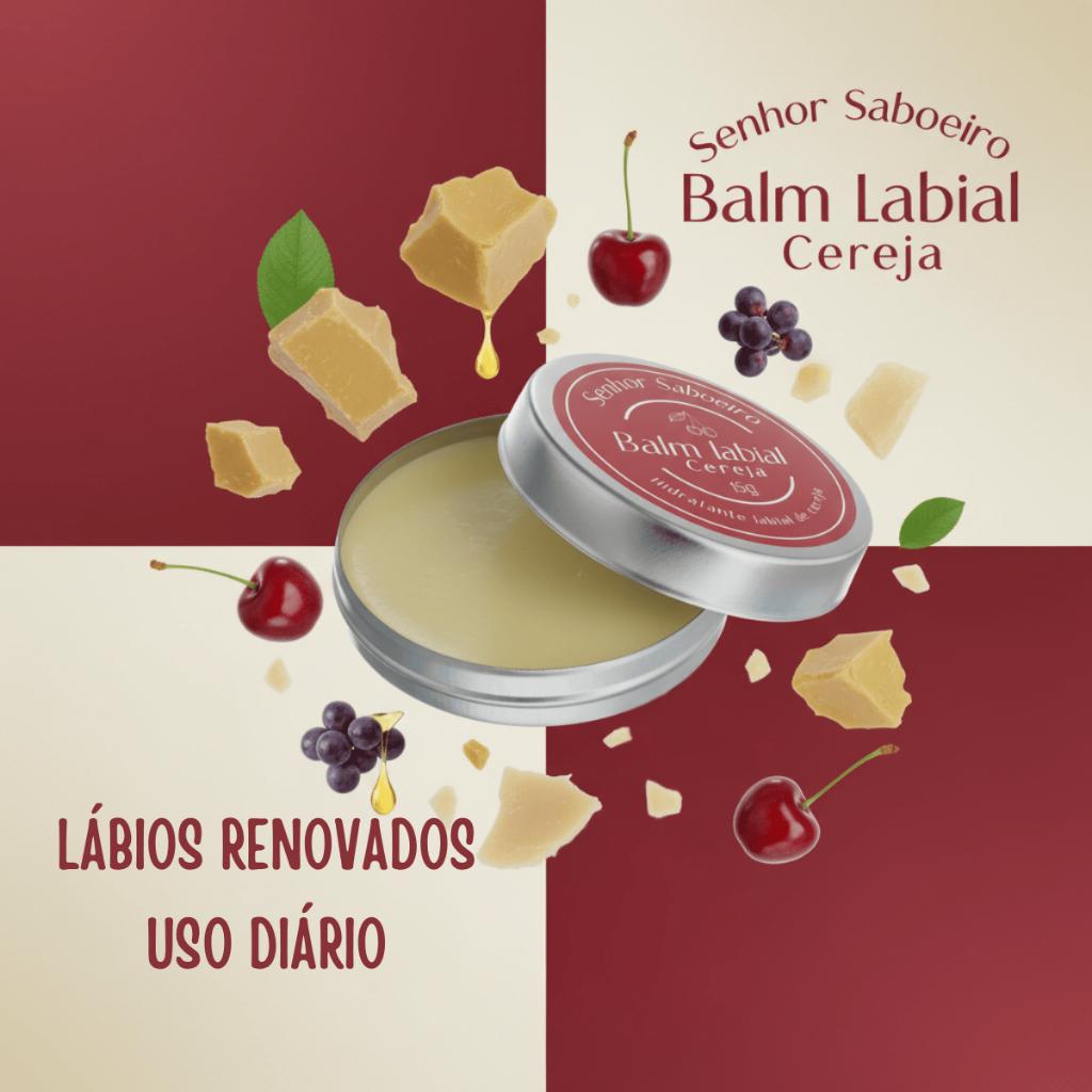 Protetor Labial Lip Balm Natural Hidratante Vegano 15g