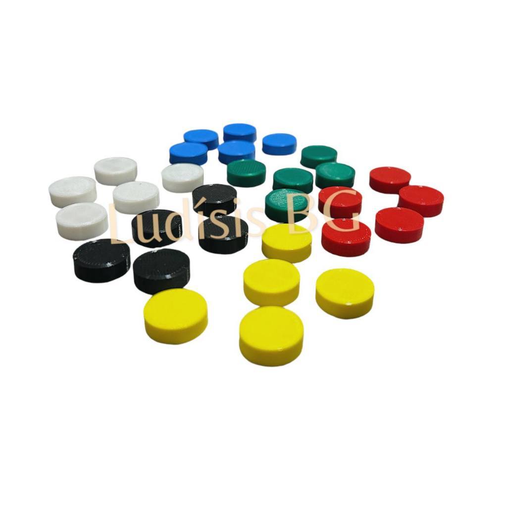 Cilindros 10mm - 07 Cores - Acessorios para Board Games
