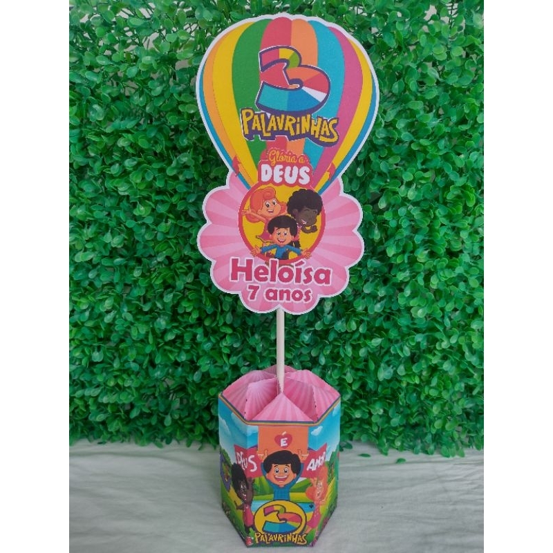 CENTRO DE MESA 3 PALAVRINHAS ( PEGUE E MONTE ) para festa de aniversário lembrancinha personalizada do tema 3 palavrinha