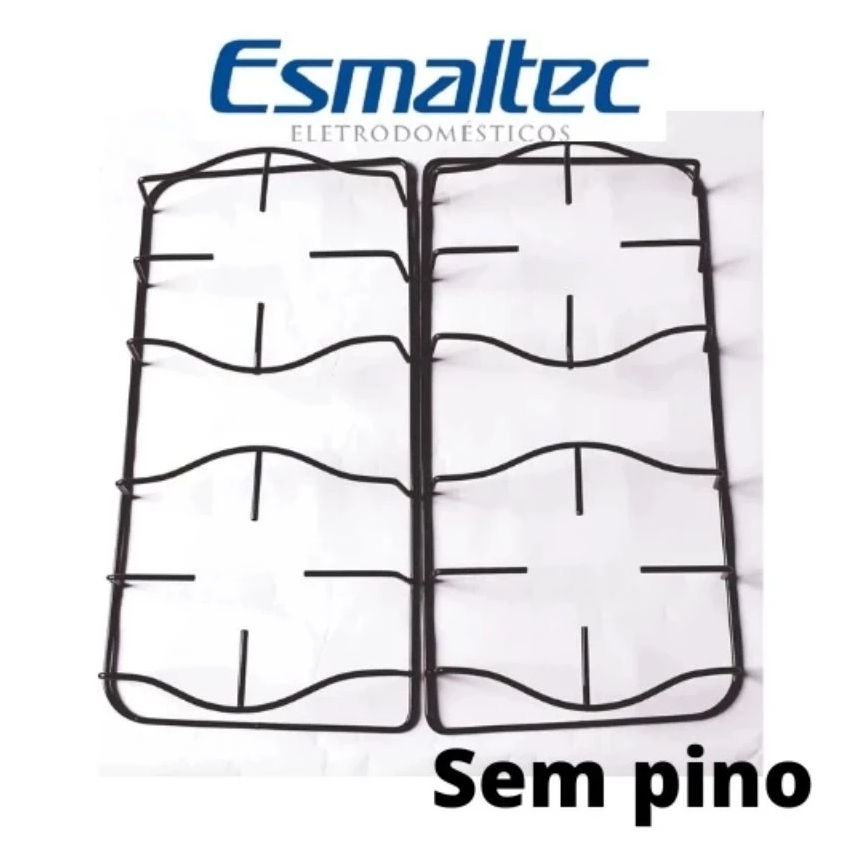 Kit 2 Grelha Grade Trempe P/ fogao Esmaltec Agata Jade Topazio Caribe Bali Ibiza Safira 66 01