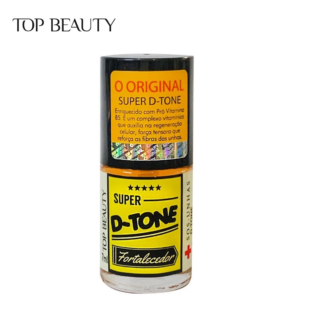 TOP BEAUTY - S.O.S. Unhas - Super D-Tone 12Free - Base Fortalecedora de Unhas - 7ml em Oferta na Shopee