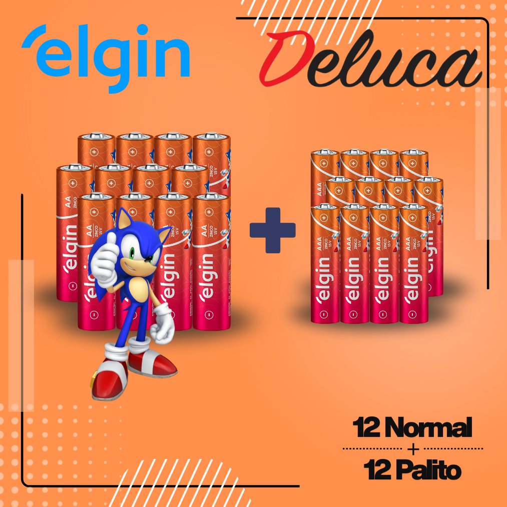 Elgin 12 AA ou 12 AAA pequenas ou Palito Escolha a sua Quantidade 12 AA+ 12 AAA em Oferta na Shopee