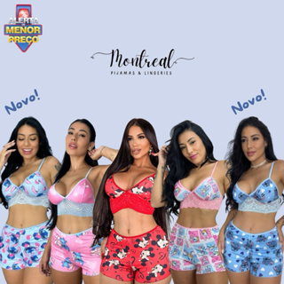 Short Doll Cropped Espera Marido Ondinha Baby Feminino Pijama Renda Roupa De Dormir Virgínia Personagens Promoção em Oferta na Shopee