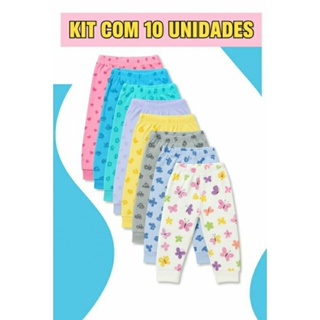 Kit 10 Mijões Estampados Calça Bebê – Malha 100% Algodão – Menino ou Menina em Oferta na Shopee