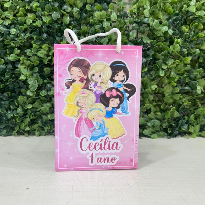 Sacolinha Princesas - Princesas Cute - PEGUE E MONTE - Personalizados - Lembrancinhas - kit festa