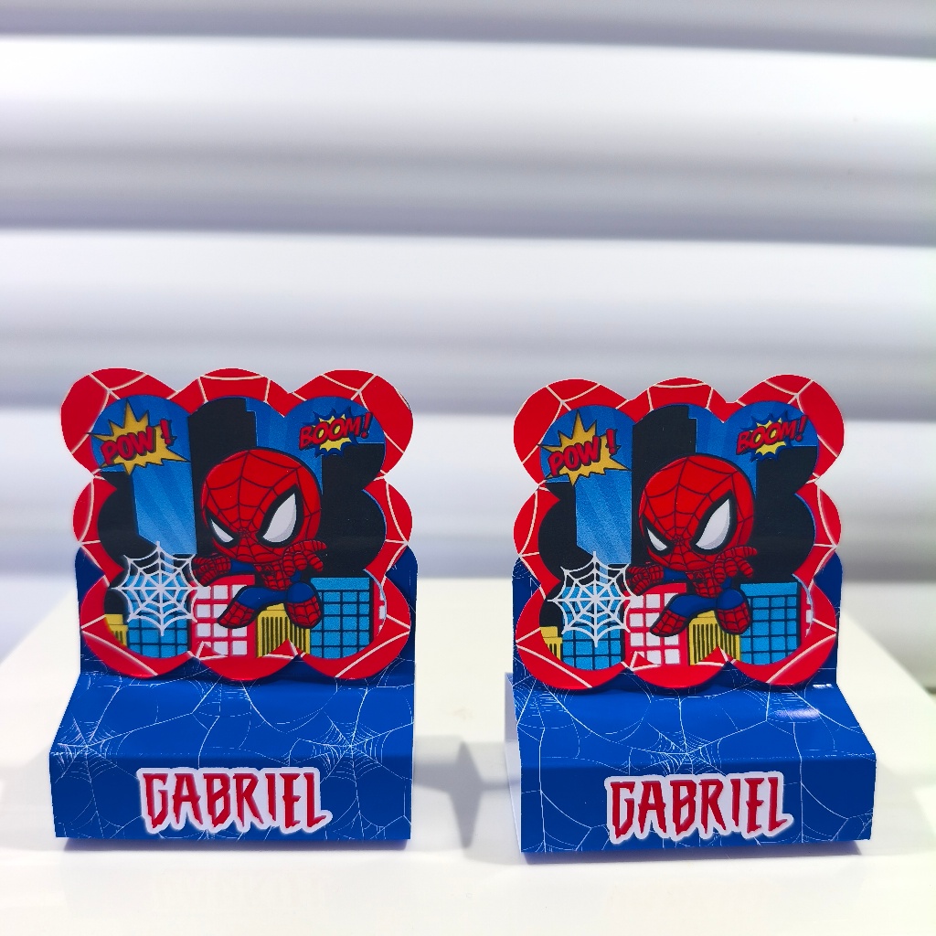PORTA BIS DUPLO HOMEM ARANHA BABY PERSONALIZADOS/LEMBRANCINHAS PARA FESTA