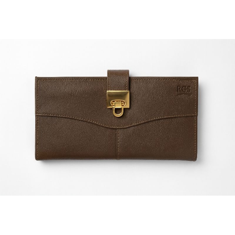 Carteira em couro Grande Marrom