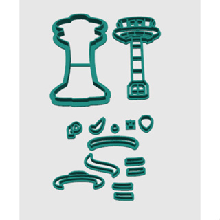 cortador torre patrulha canina 7cm em Oferta na Shopee