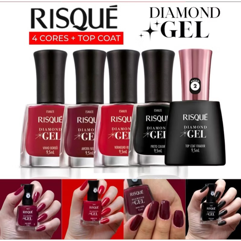 kit Esmalte Risque Gel em Oferta na Shopee