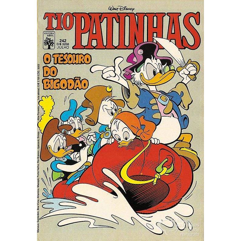 Gibi Tio Patinhas n° 242 O tesouro do Bigodão raridades de colecionador Abril 1985