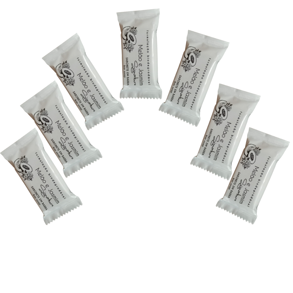 Kit Sabonetes GLICERINADO 15g Realgems Melão com Jasmim Signature – Hotel, Motel, Pousada, Airbnb, Spa,hospitais  Doação
