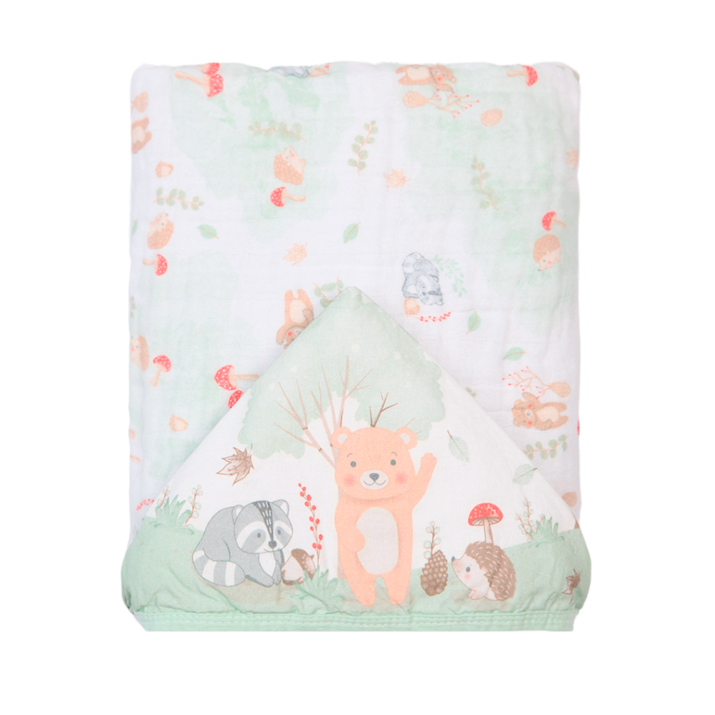 Detalhes do TOALHA DE BANHO FRALDA SOFT 2 CAMADAS COM CAPUZ PARA BEBÊ/ CRIANÇA PAPI - TAMANHOS 90x80 e 80x80CM