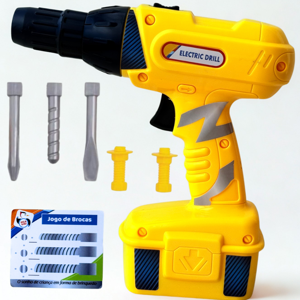 Kit Ferramentas Infantil Parafusadeira Elétrica Ferramenta de Brinquedo Mini Construtor de Brinquedo