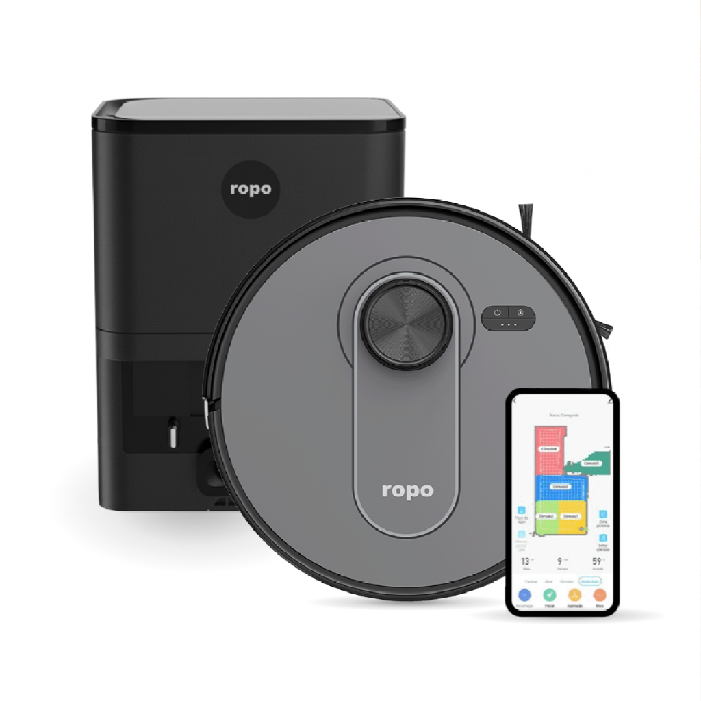 Robô Aspirador - Ropo Vision Pro - Autolimpante, aspira e passa pano, alto poder de sucção, com IA.. em Oferta na Shopee