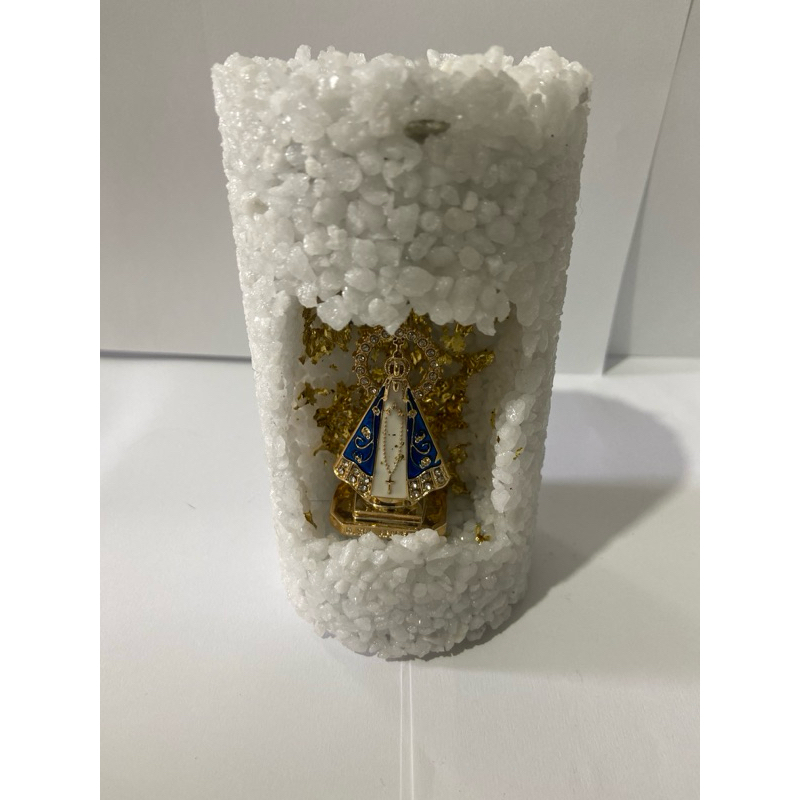 ✨ Vela de Gruta Artesanal ✨  Feita com muito carinho e dedicação, perfeita para decoração, oração e momentos de fé 🙏🤍