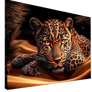 quadros decorativos para sala quarto cozinha tigre onça pintada selva em Oferta na Shopee