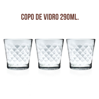 Jogo 3 Copos Vidro 290Ml Água Suco Cozinha Copa em Oferta na Shopee