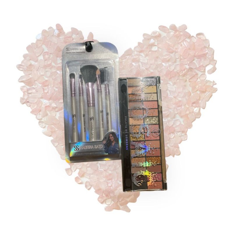 Kit Maquiagem+Kit Pincel de Maquiagem