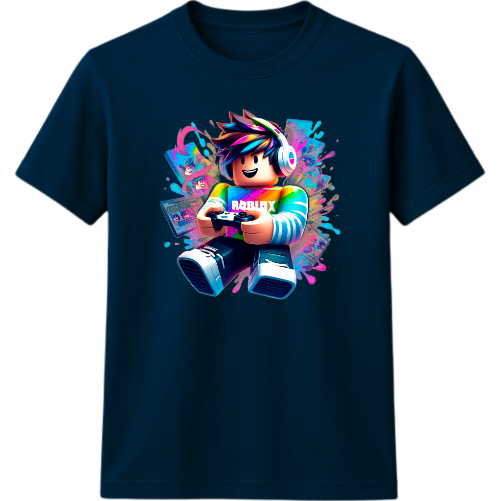 Camiseta Camisa Blusa Roblox Jogo Game Infantil Estampada Algodão Alta Qualidade Manga Curta Gola em Oferta na Shopee