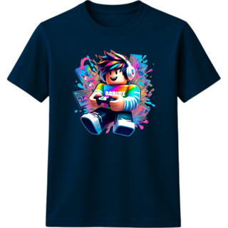 Camiseta Camisa Blusa Roblox Jogo Game Infantil Estampada Algodão Alta Qualidade Manga Curta Gola em Oferta na Shopee