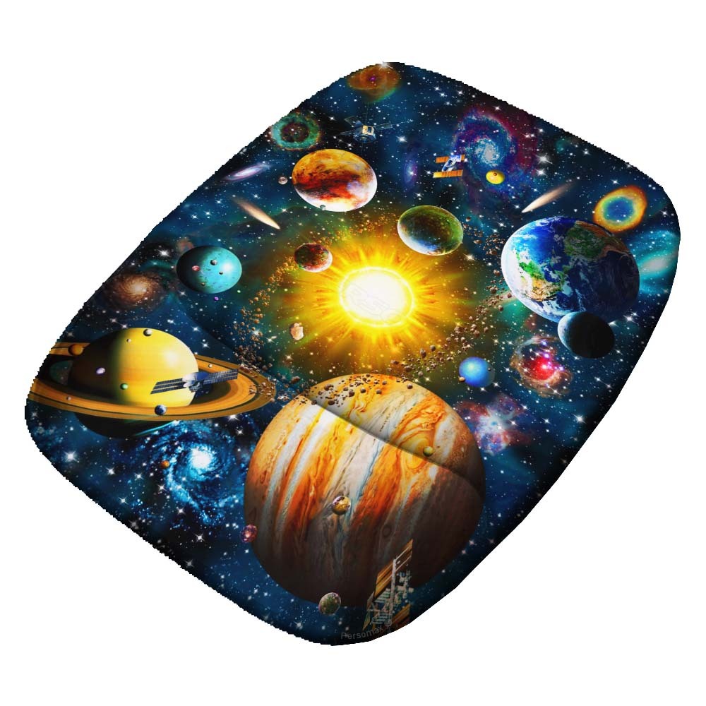 Mouse Pad Ergonômico Sistema Solar Planetas Espaço Universo Sol Estrelas Astronomia com Apoio Pulso