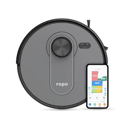 Robô Aspirador - Ropo Vision - Aspira e passa pano, alto poder de sucção, bivolt, conexão com Alexa