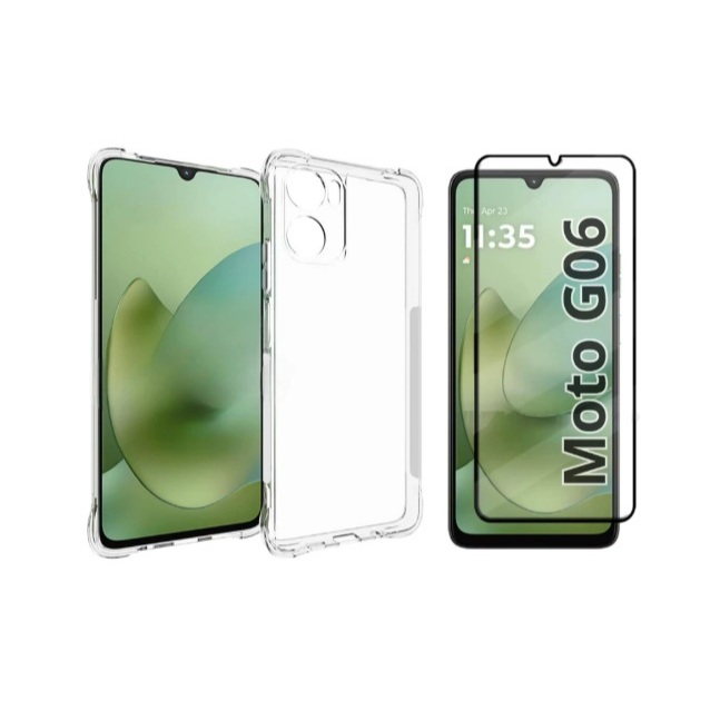 Capa Capinha Case Anti Impacto + Pelicula Vidro 3d Motorola Moto G06 em Oferta na Shopee