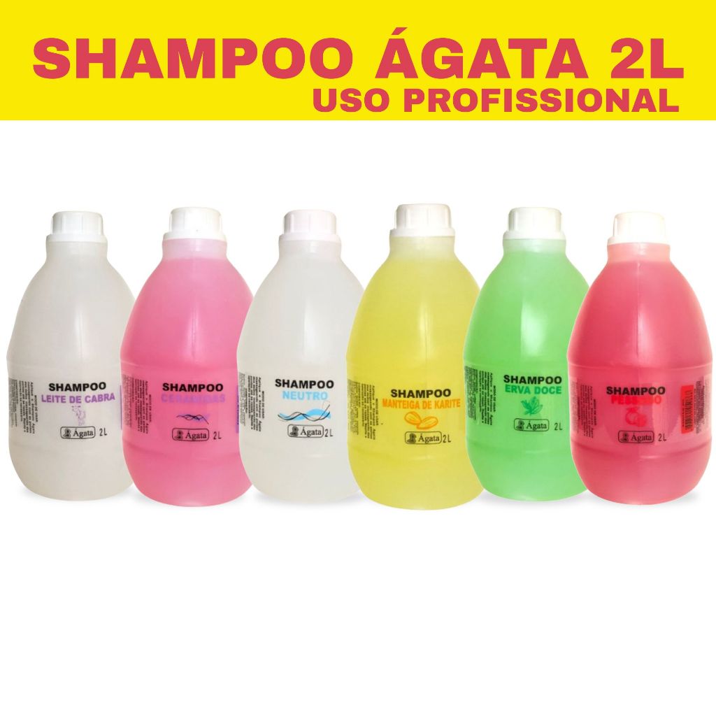 Shampoo Ágata 2L Profissional | Todos os Tipos de Cabelo | Hidratação + Nutrição + Força