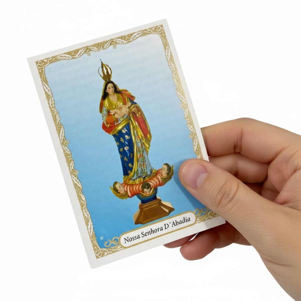 Pacote com 100 Un Folheto com Oração Nossa Senhora da Abadia