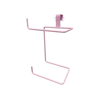 Suporte Duplo de Papel Higiênico de Sobrepor em Aço Inox Rosa Papeleira P/ Vaso Rosa