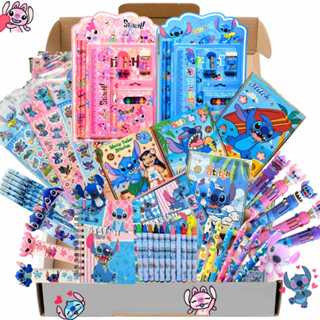 Kit Papelaria Stitch Kawaii Adesivos Caneta Multicor Caderno Régua Lápis Apontador Presente Criativo Fofa em Oferta na Shopee