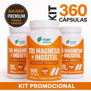 Trio de Magnésios & Inositol + Vitamina B6 | Promoção | Fórmula Avançada 120 Cápsulas 500mg em Oferta na Shopee