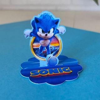 Tags 3D Sonic Baby Aplique 3D Sonic Cute Personalizados Festa Lembrancinhas Aplique em Pé Sonic. em Oferta na Shopee