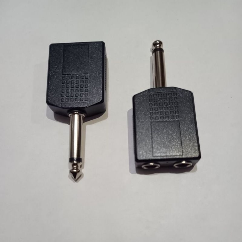 Plug Adaptador Duplicador 2 P10 Femea Mono x P10 Macho Mono 1 ,3 ou 5 Unidades Mxt — imagem 2 de 2