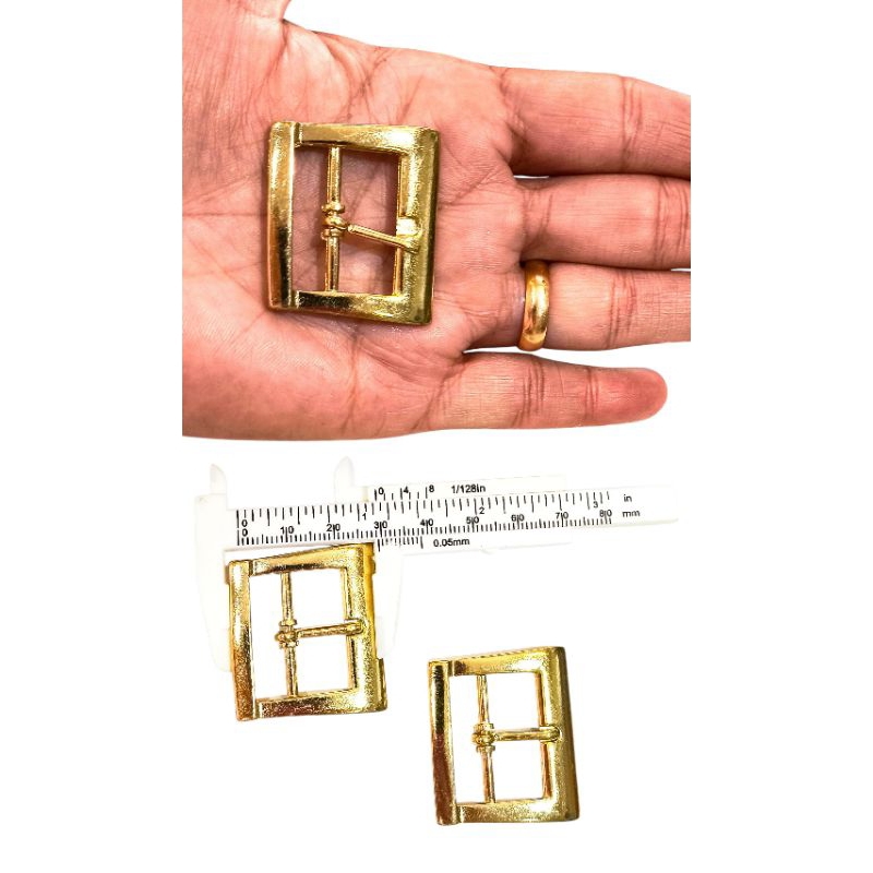 Fivela dourada para cintos 2 unidades