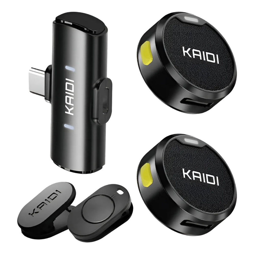 Microfone  Lapela USB-C Kaidi KMF4-C / KMF5- C / KMF6-C Serve em Android  e Iphone 15 Pro  em diante