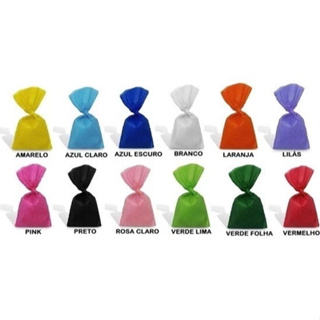 Saquinhos Sacolinhas TNT para lembrancinhas/presente 13x23cm com 10 unidades em Oferta na Shopee