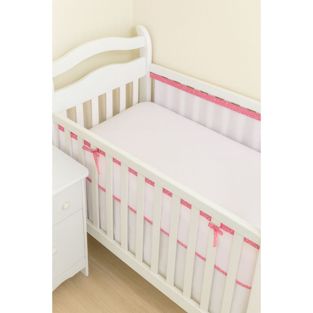 TELA PROTETORA DE BERÇO COM VIÉS DE POÁ PARA BERÇO AMERICANO