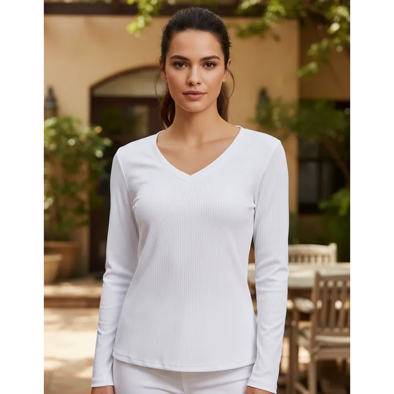 Blusa Canelada Manga Longa Princesa - Outono/Inverno - Várias Cores