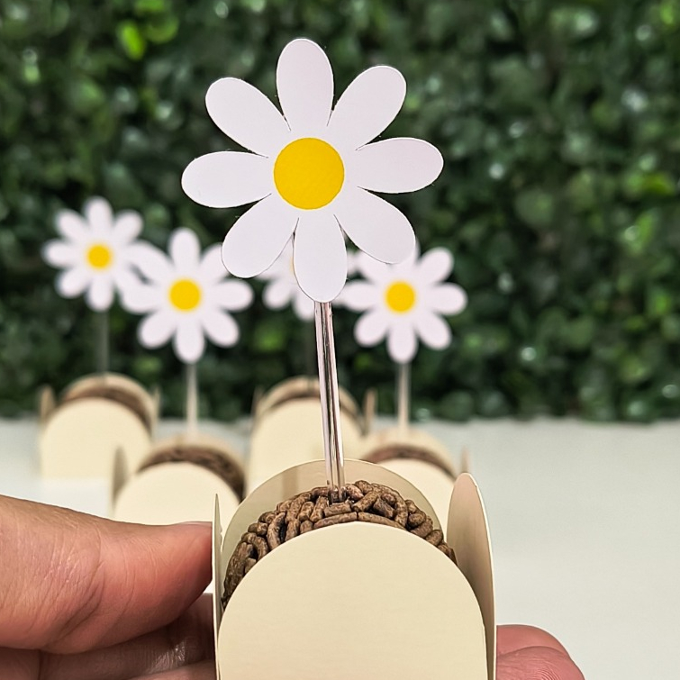 Topper de docinho Margaridas | Tag para doces | Jardim das margaridas | Aplique doces | Aniver´sario em Oferta na Shopee