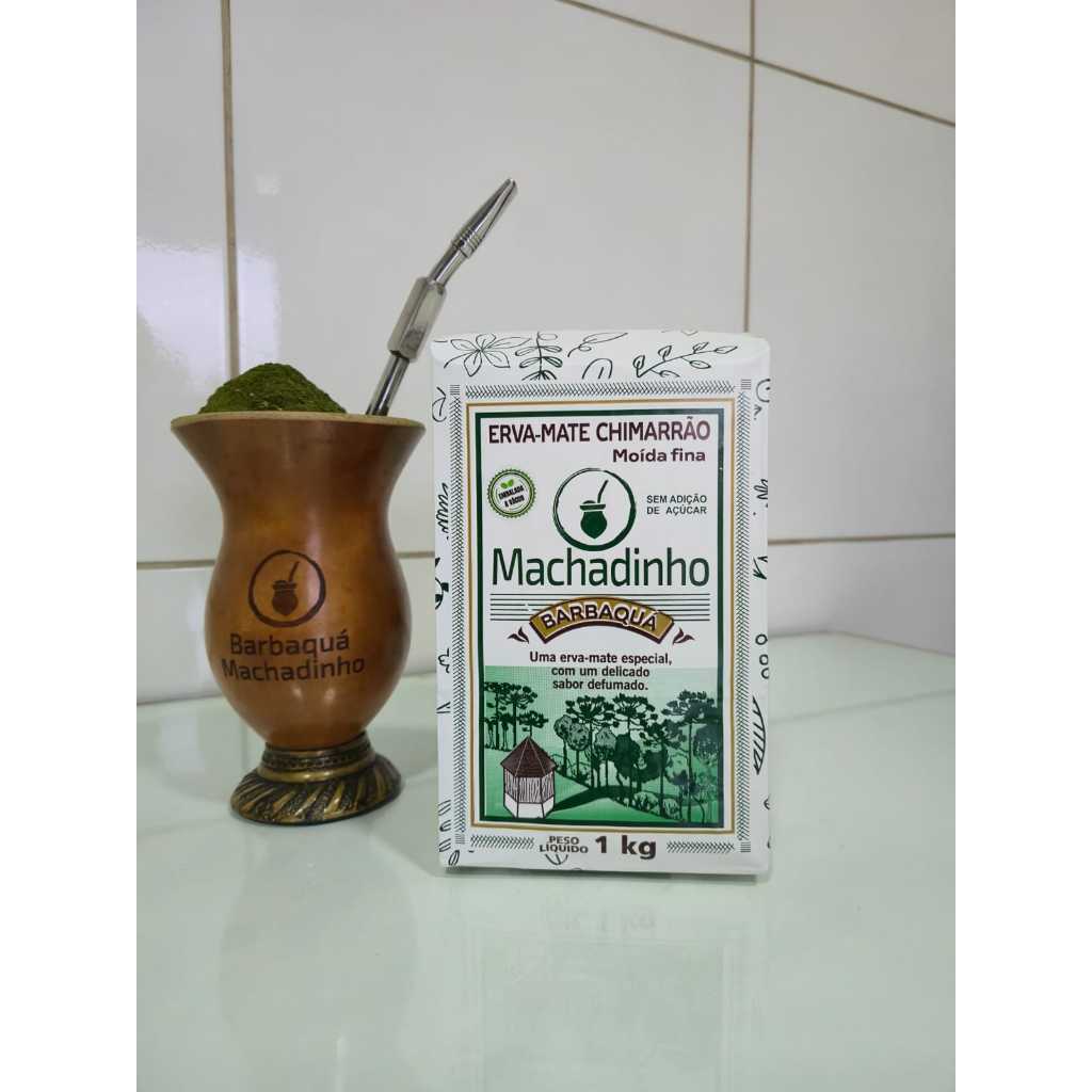 kit 2 kg Erva-mate Chimarrão Machadinho Barbaquá defumada EMBALADA A VÁCUO