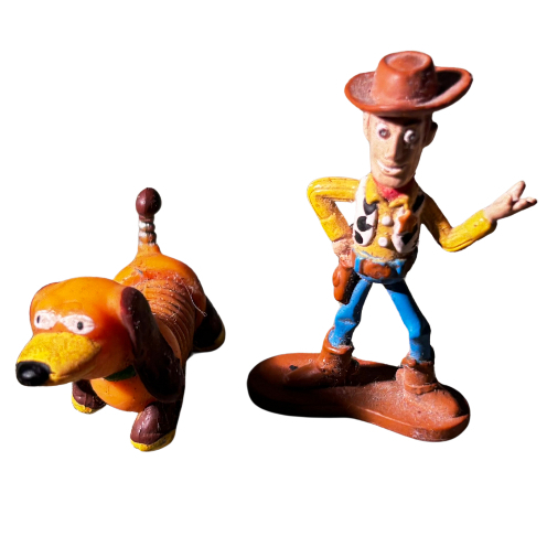 Toy Story - Boneco Miniatura Woody E Slinky - Top Cau (Usado)