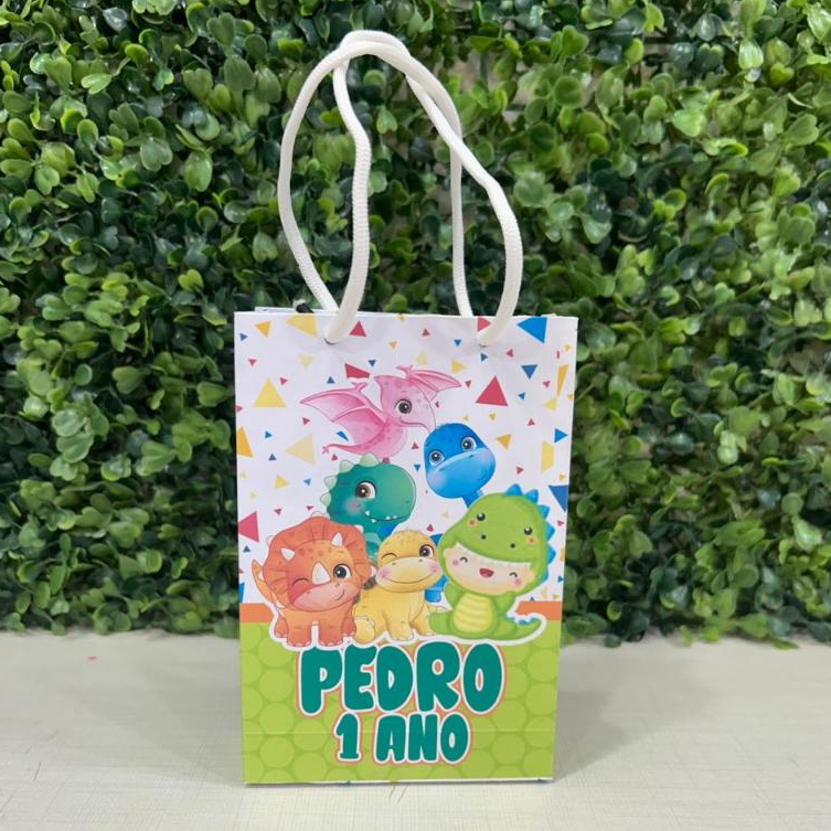 Sacolinha Dino Baby - Dinossauro - Dinossauro Baby - PEGUE E MONTE - Personalizados - Lembrancinhas - kit festa