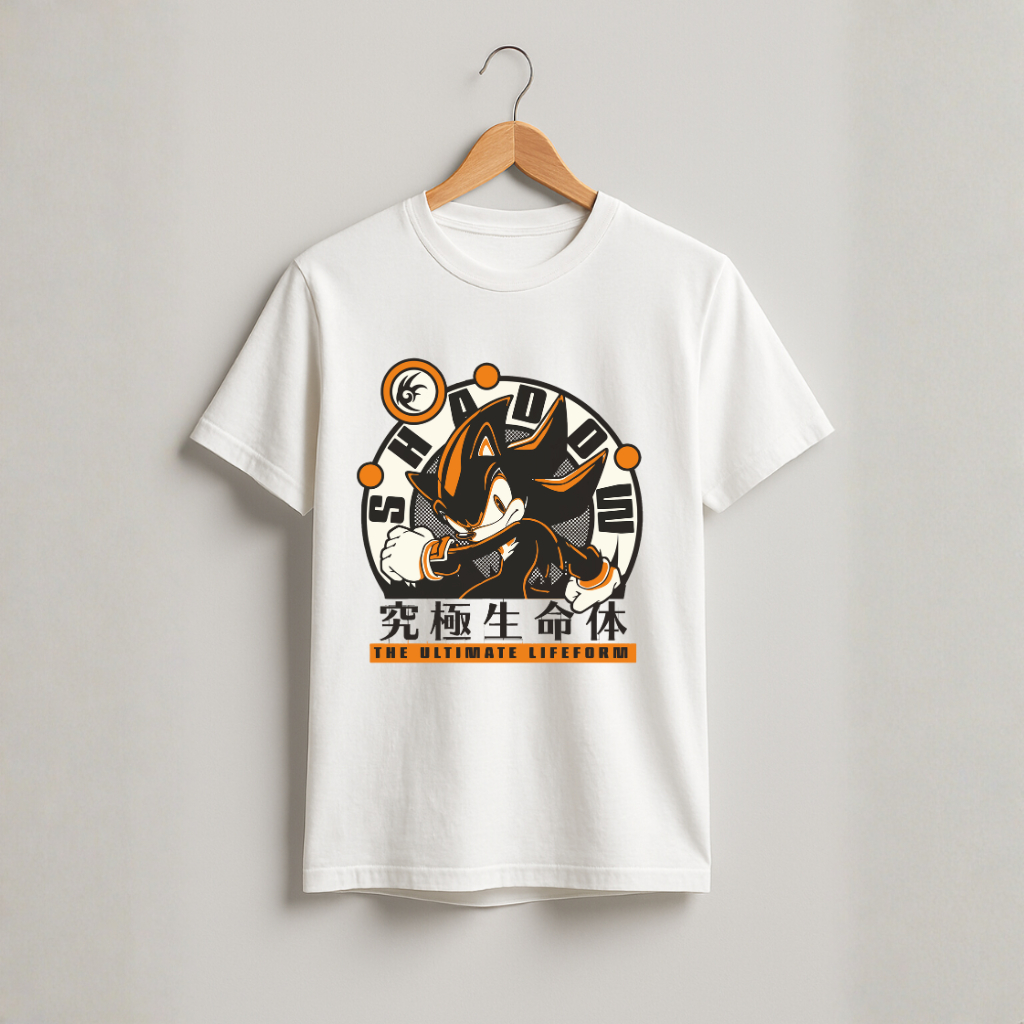 Camiseta Shadow Sonic 100% Algodão Adulto Infantil Unissex Filme Jogo Game Desenho Camisa Blusa Colorida