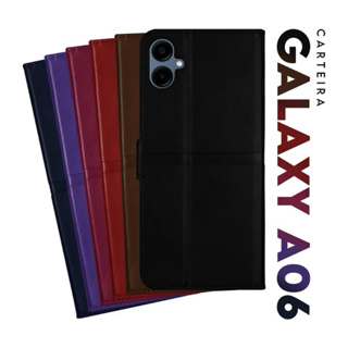 Capa Case Capinha Carteira Flip Cover Couro Sintético Para Samsung Galaxy A06 A065 tela 6.7 em Oferta na Shopee
