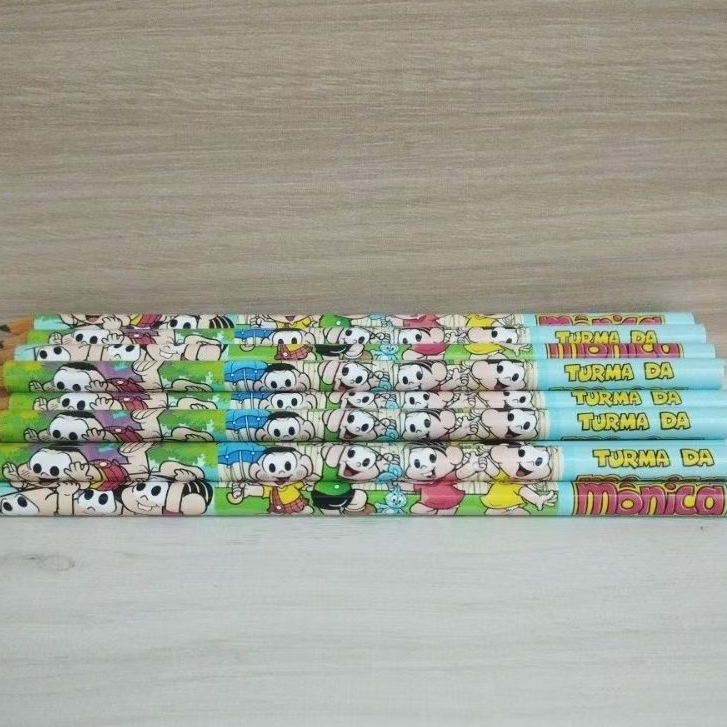 25 lápis personalizado lembrancinha para festa turma da Mônica em Oferta na Shopee