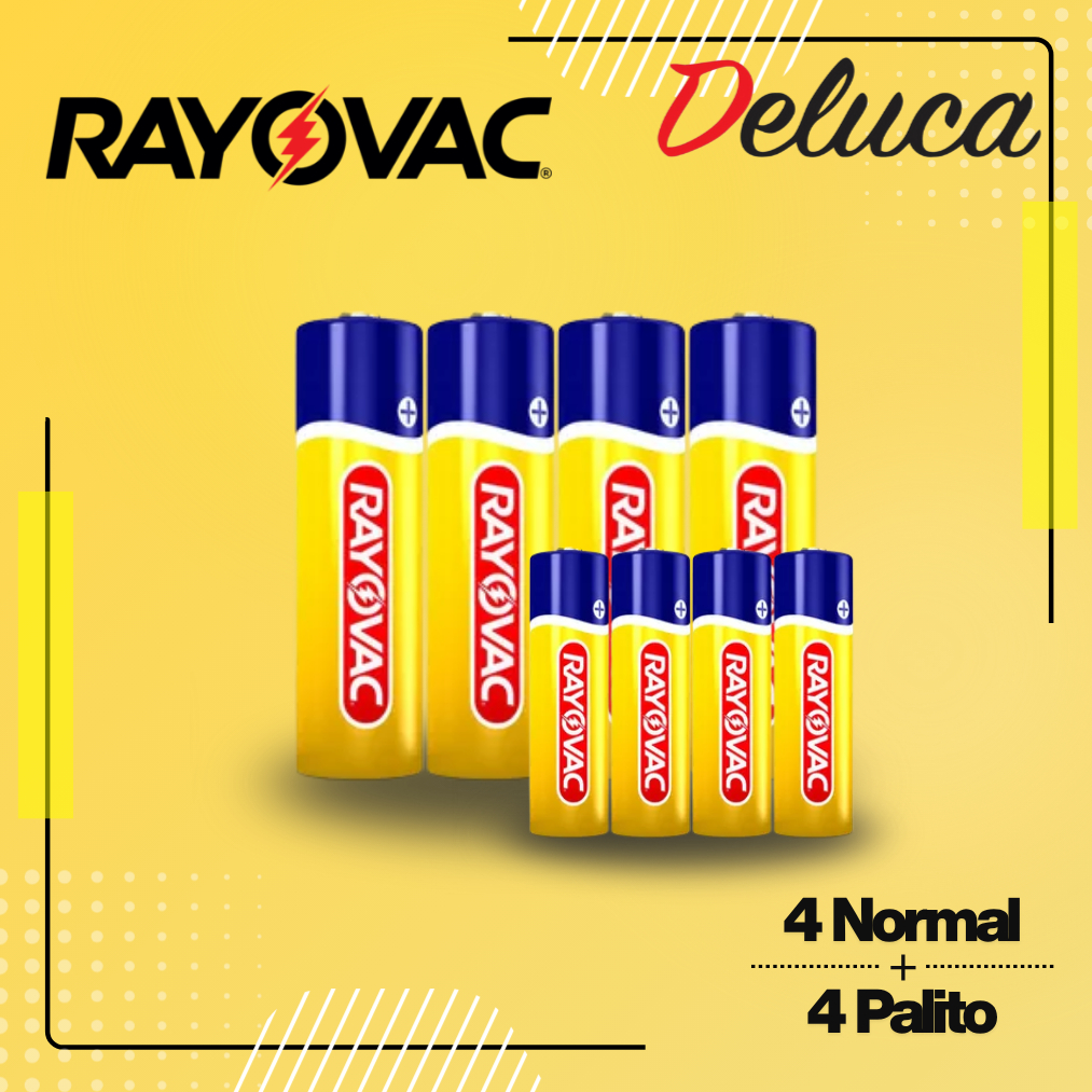 Rayovac 4 AA pequenas ou 4 AAA OU  4AA+4 AAA Escolha a sua Quantidade em Oferta na Shopee