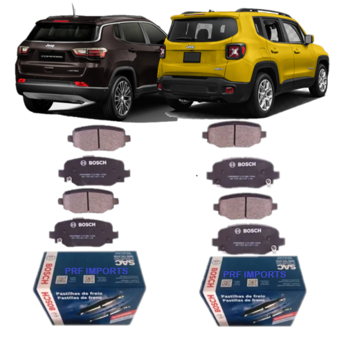 Kit Pastilha Freio Diant Tras Bosch Jeep Compass E Renegade em Oferta na Shopee