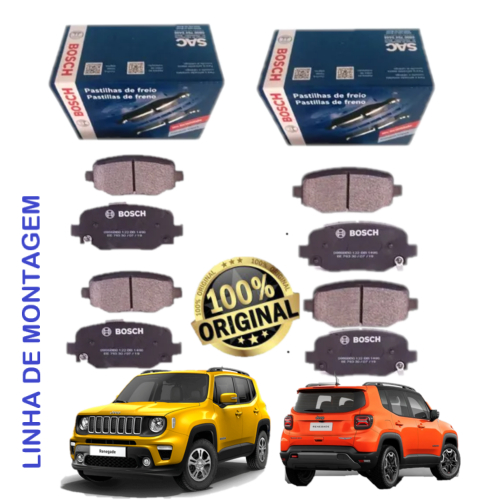 Kit Pastilha Freio Diant Tras Jeep Renegade 2017 2018 Bosch