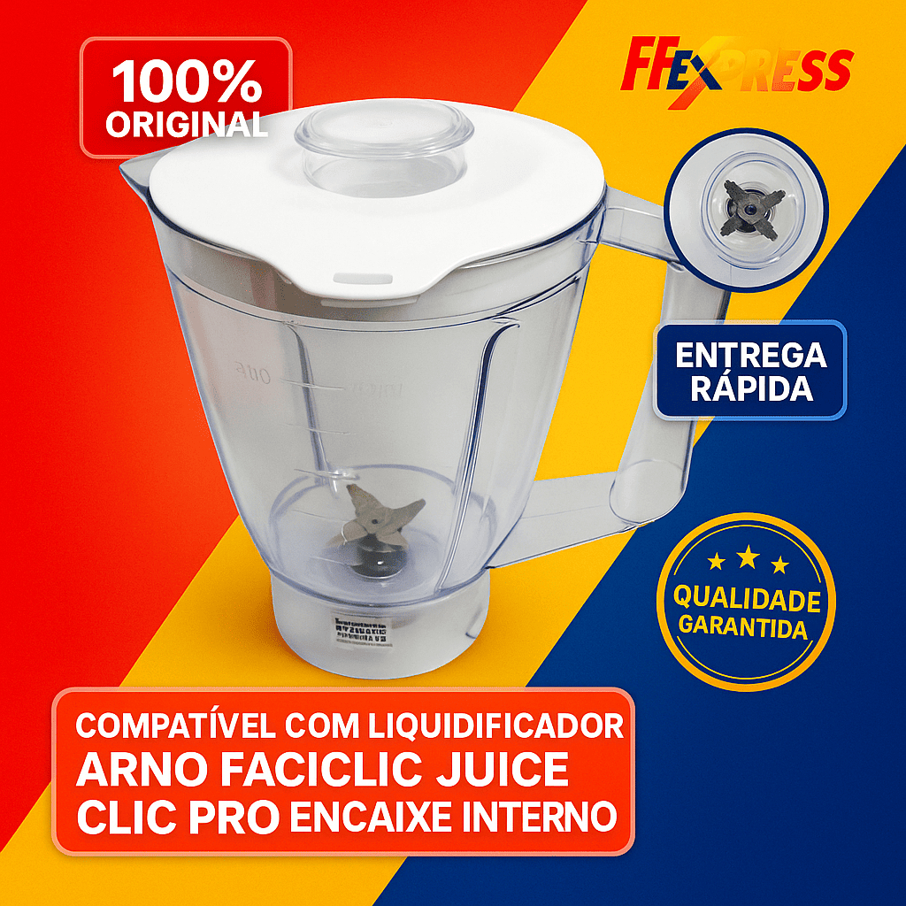 Copo Liquidificador Compatível Arno Faciclic / Juice / Clic Pro Encaixe Interno